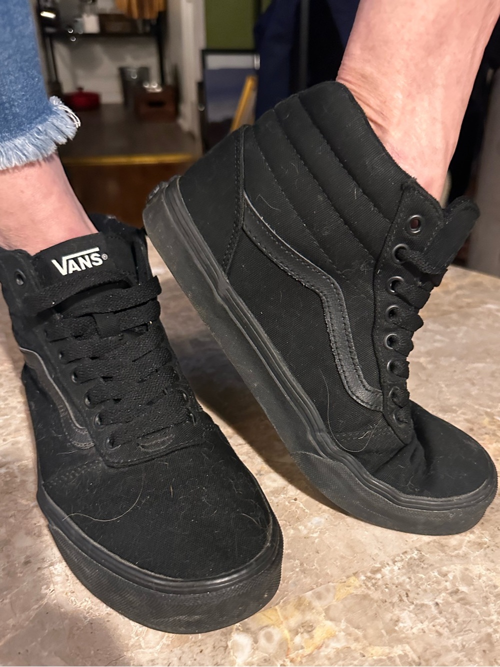 Vans - Men’s Ward High-Top Sneakers in Triple Black